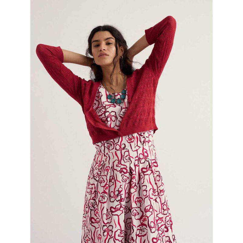 Seasalt Cornwall Sweet Day Cardigan Boat Red image number 2